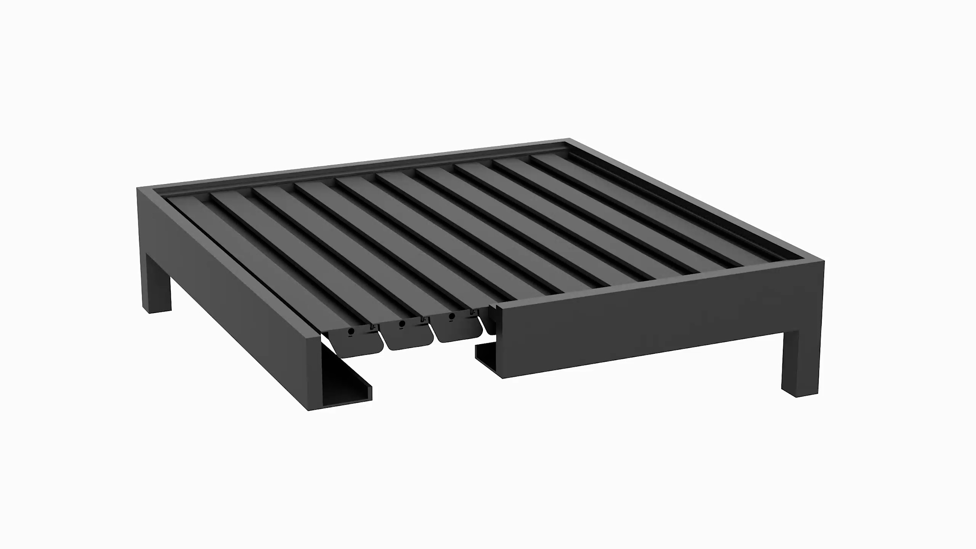 Med Twist louvre roof monument frame monument louvres