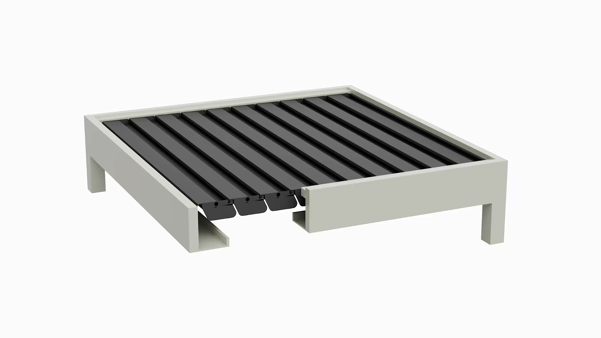 Med Twist louvre roof surfmist frame monument louvres