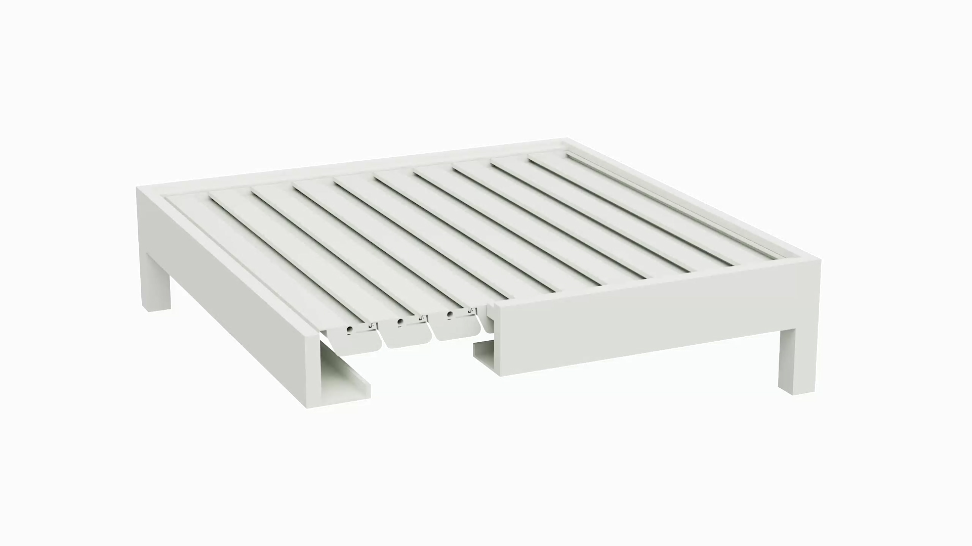 Med Twist louvre roof white frame white louvres