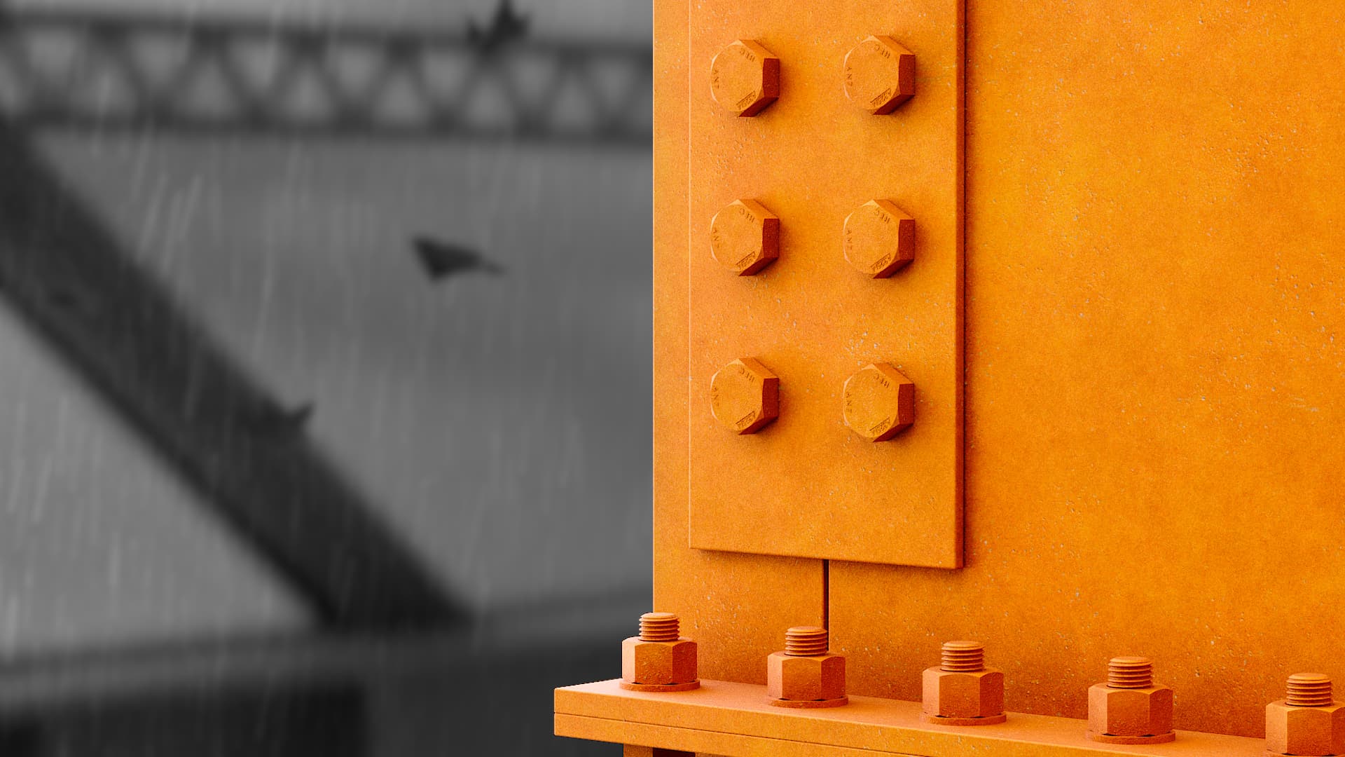 Weathering Steel animation — 3D assembly sequence