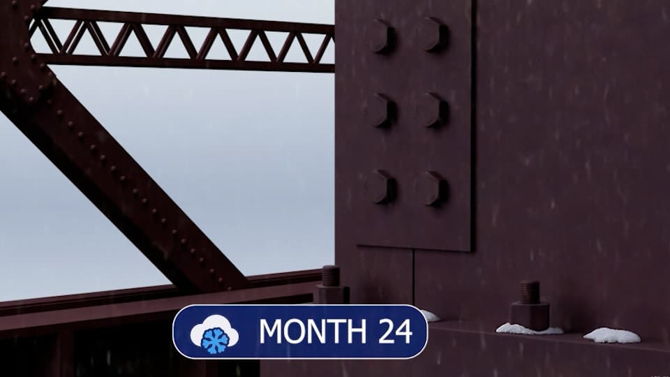 Weathering Steel WIP — month 24, full patina