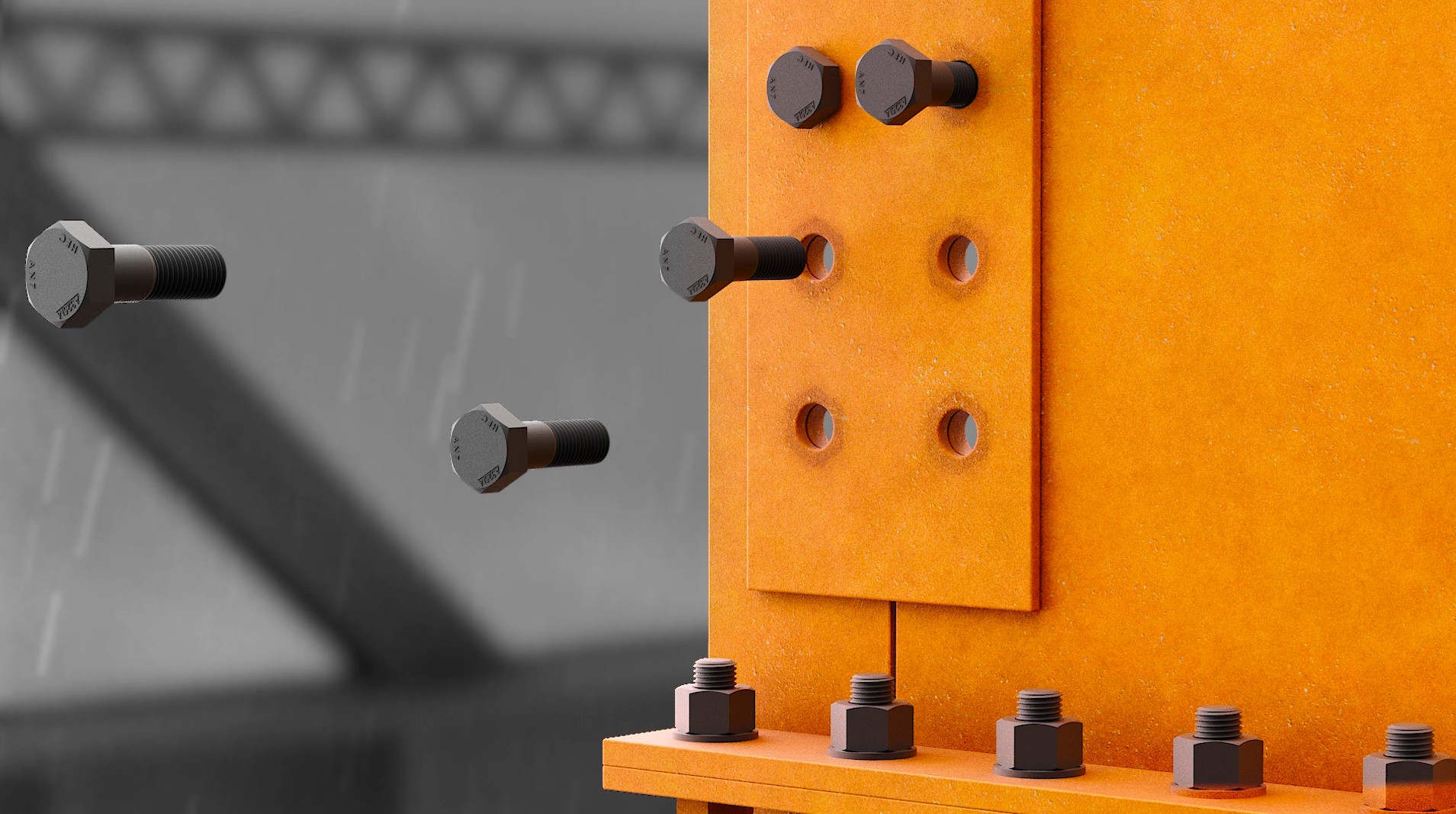 Structural Steel Assembly Technical Animation — Engineering Sequence